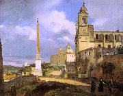 Francois-Marius Granet The Church of Trinita dei Monti in Rome oil painting artist